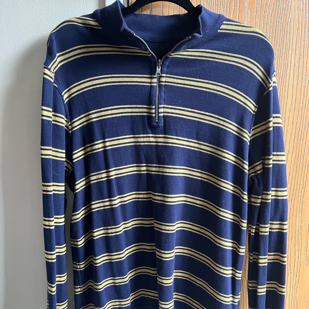 Reversible quarter zip sweater